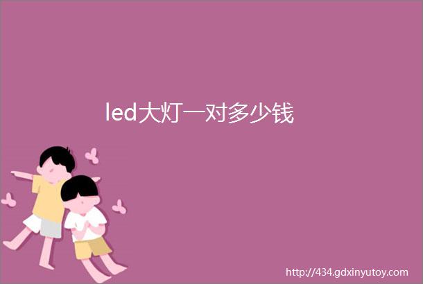 led大灯一对多少钱