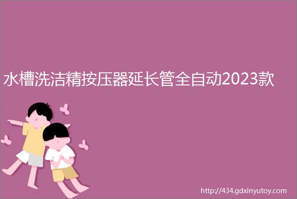 水槽洗洁精按压器延长管全自动2023款