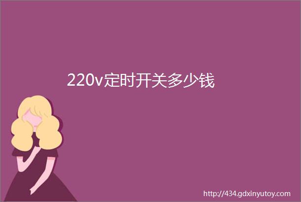 220v定时开关多少钱