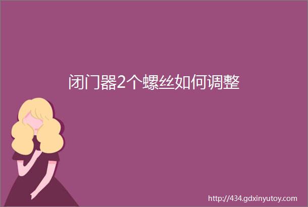 闭门器2个螺丝如何调整