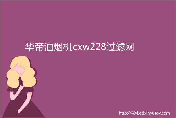 华帝油烟机cxw228过滤网