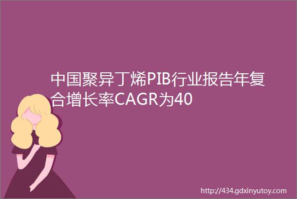 中国聚异丁烯PIB行业报告年复合增长率CAGR为40