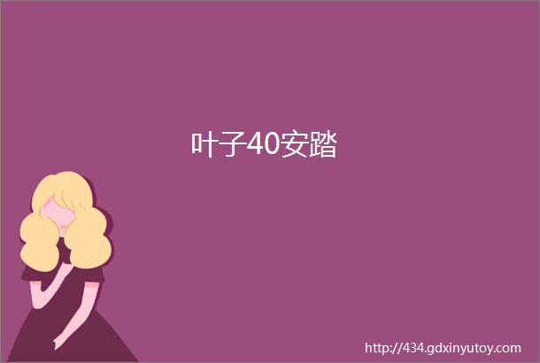 叶子40安踏