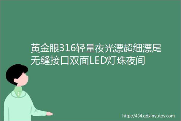 黄金眼316轻量夜光漂超细漂尾无缝接口双面LED灯珠夜间