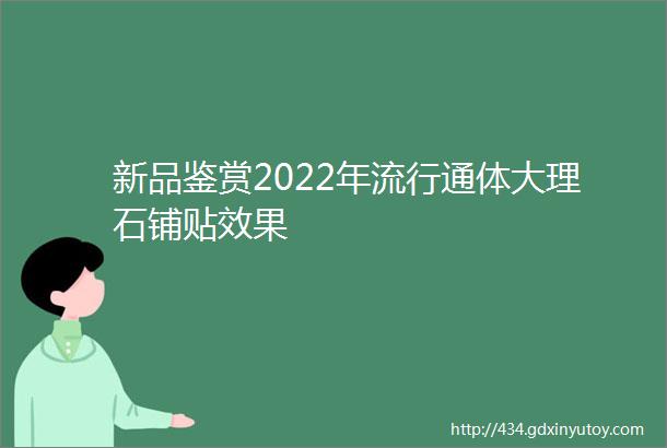 新品鉴赏2022年流行通体大理石铺贴效果