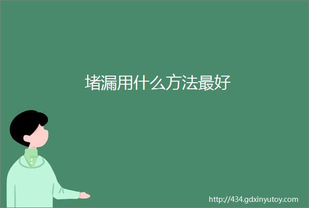 堵漏用什么方法最好