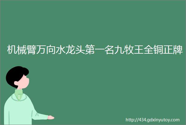 机械臂万向水龙头第一名九牧王全铜正牌