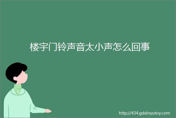 楼宇门铃声音太小声怎么回事