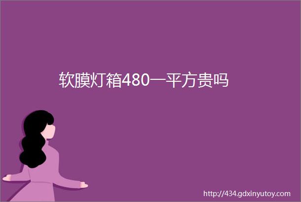 软膜灯箱480一平方贵吗