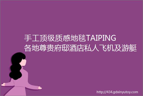 手工顶级质感地毯TAIPING各地尊贵府邸酒店私人飞机及游艇所选美行加人240