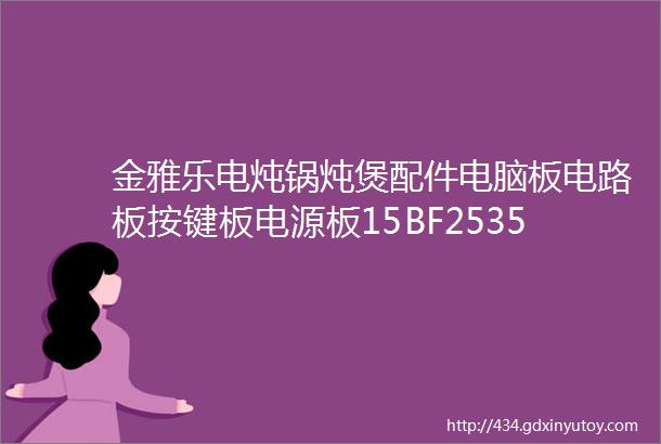 金雅乐电炖锅炖煲配件电脑板电路板按键板电源板15BF2535