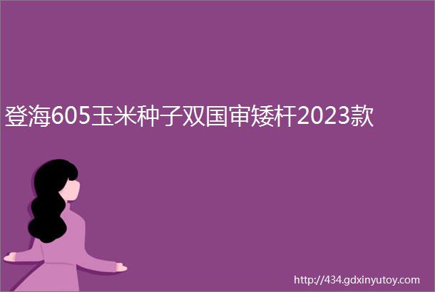 登海605玉米种子双国审矮杆2023款