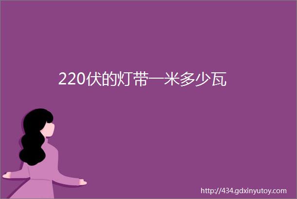 220伏的灯带一米多少瓦