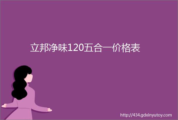 立邦净味120五合一价格表