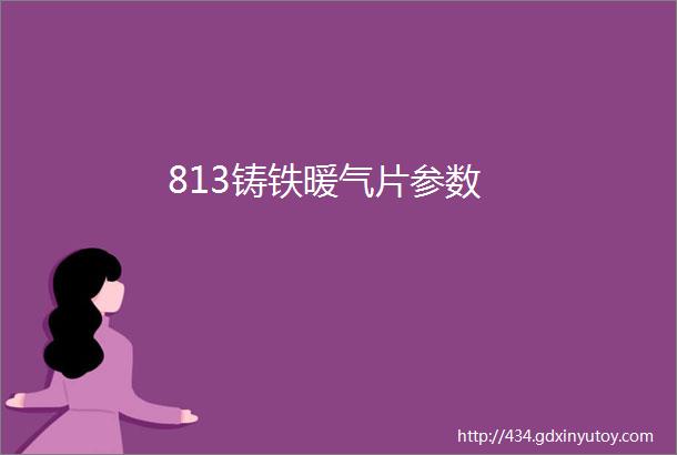 813铸铁暖气片参数