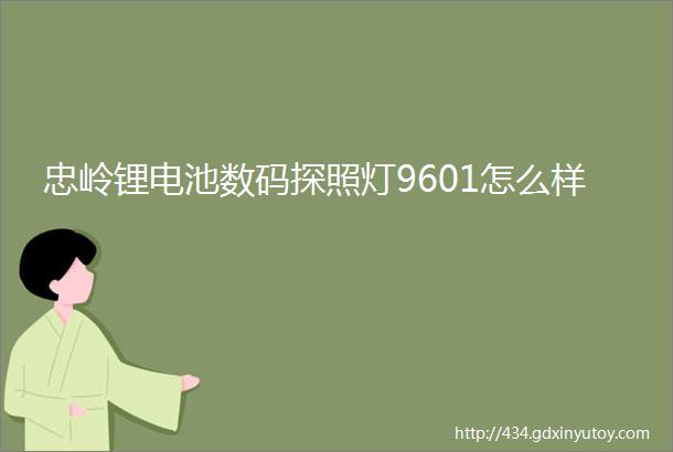 忠岭锂电池数码探照灯9601怎么样