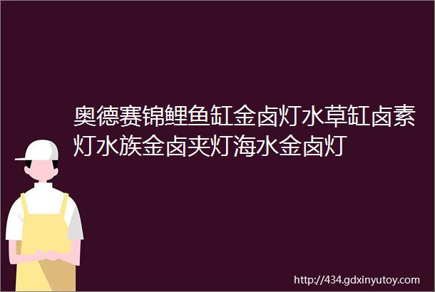 奥德赛锦鲤鱼缸金卤灯水草缸卤素灯水族金卤夹灯海水金卤灯