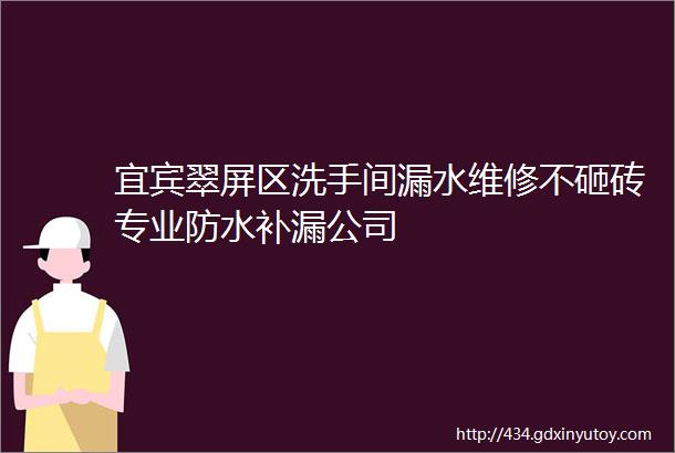 宜宾翠屏区洗手间漏水维修不砸砖专业防水补漏公司