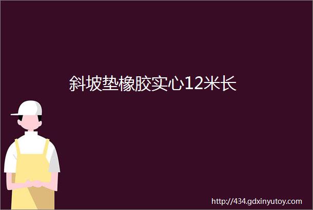 斜坡垫橡胶实心12米长