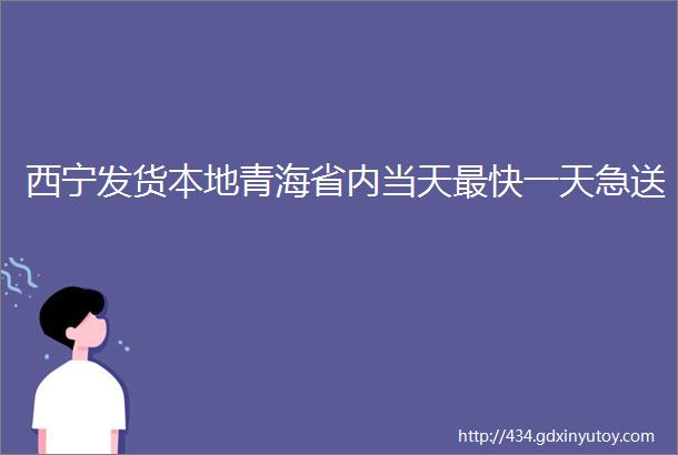 西宁发货本地青海省内当天最快一天急送