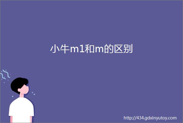 小牛m1和m的区别