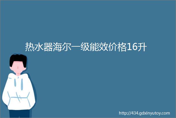 热水器海尔一级能效价格16升