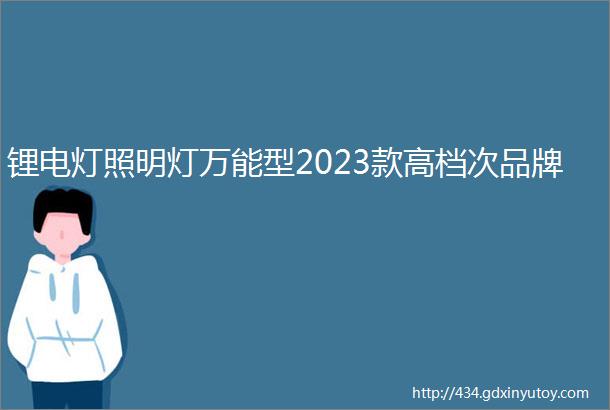 锂电灯照明灯万能型2023款高档次品牌