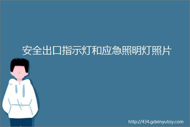 安全出口指示灯和应急照明灯照片