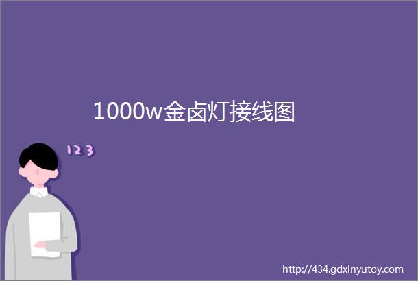 1000w金卤灯接线图