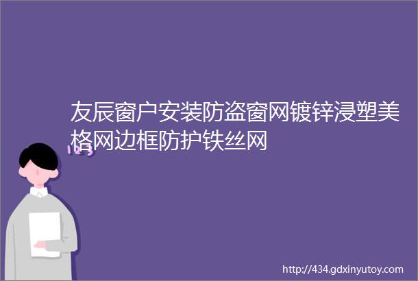 友辰窗户安装防盗窗网镀锌浸塑美格网边框防护铁丝网