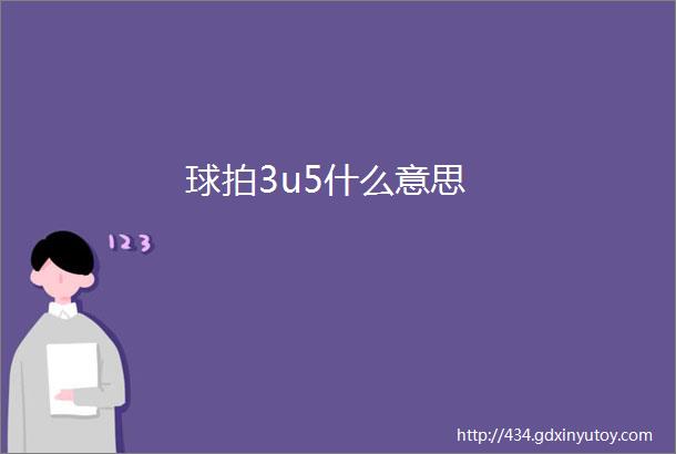 球拍3u5什么意思