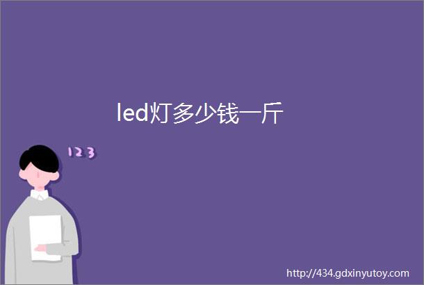 led灯多少钱一斤