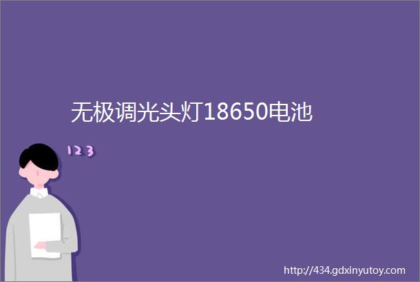 无极调光头灯18650电池