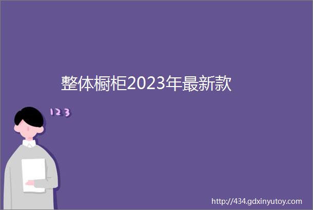 整体橱柜2023年最新款