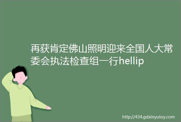 再获肯定佛山照明迎来全国人大常委会执法检查组一行helliphellip