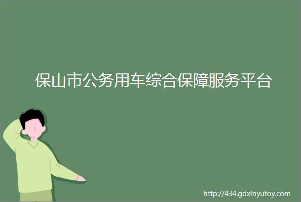 保山市公务用车综合保障服务平台