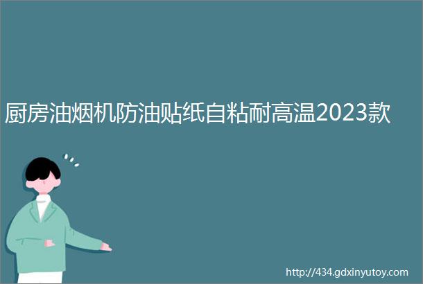 厨房油烟机防油贴纸自粘耐高温2023款