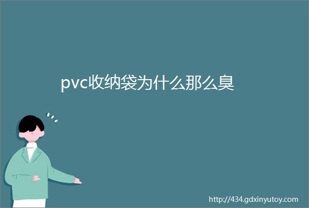 pvc收纳袋为什么那么臭